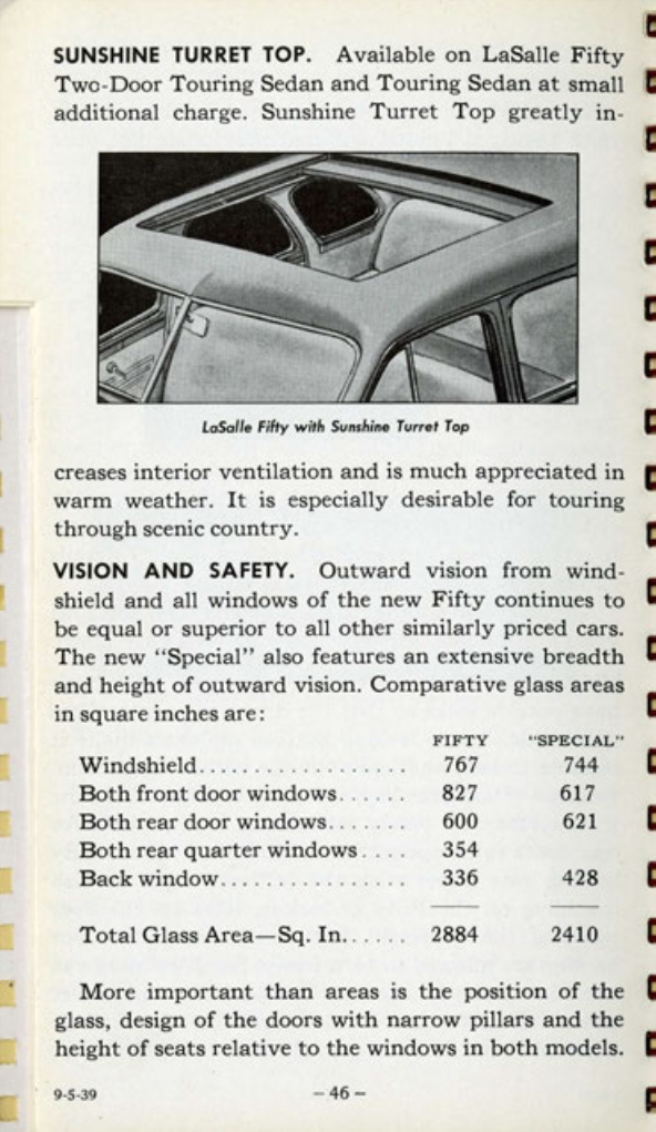 1940 Cadillac LaSalle Data Book Page 95